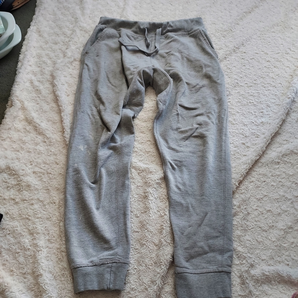 Casual Gray Thick Jogger Workout Sweatpants Large Comfy Casual